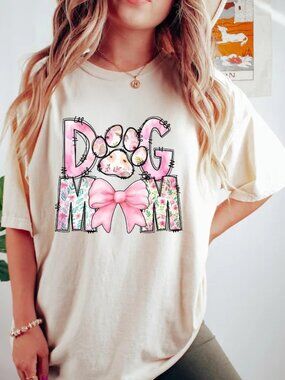Graphic Dog Mama Shirt, Dog Mom Tee, Dog Lover Gift